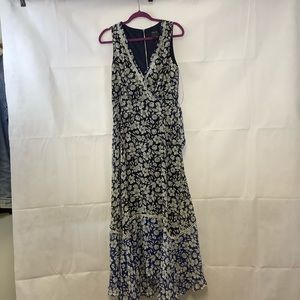 Gabby skye blue print sleeveless maxi